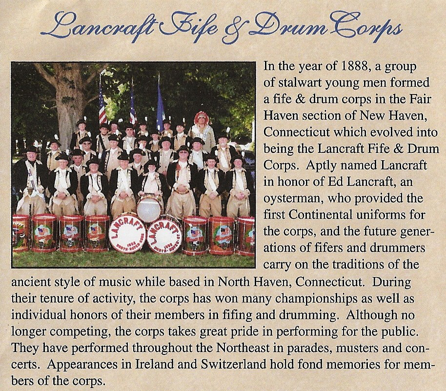 Lancraft Fife & Drum Corps CD, 62 Clark Ave North Haven, CT 06473 USA.